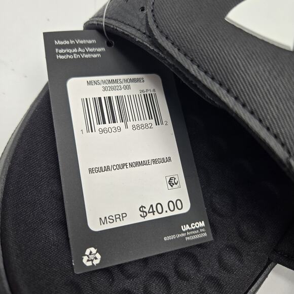 Under Armour Men\'s Ignite Pro Black Slip On Slides Size 17 #3026023-001 New main image 6